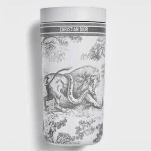 Dior Gray Toile De Jouy Tumbler- new in box